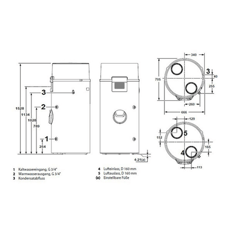 Remeha Warmwasser-Wärmepumpe Azorra Ace 200 Liter 2,4 kW.