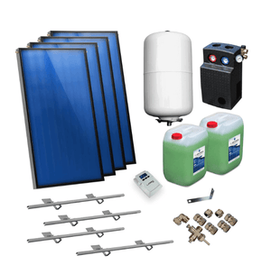 Solarpaket Flachkollektoren AMX 2.38 von Sunex 9.52 m² Schrägdach - GEMA Shop