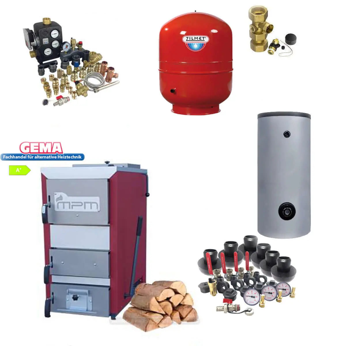 Heizkessel plus Hygienespeicher mit 1 WT.