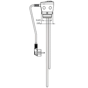 ImmersionHeizung mit Thermostat und Kabel für Brauchwasserspeicher 150 L mit Incoloy 825 Heizstab