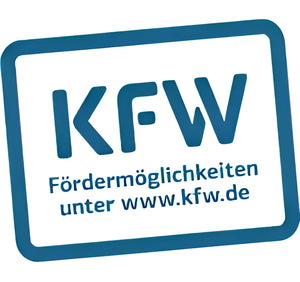 KfW Förderlogo auf Thermoflux PID Logic Kombi 45 kW Heizkessel, PID Logik Kombi