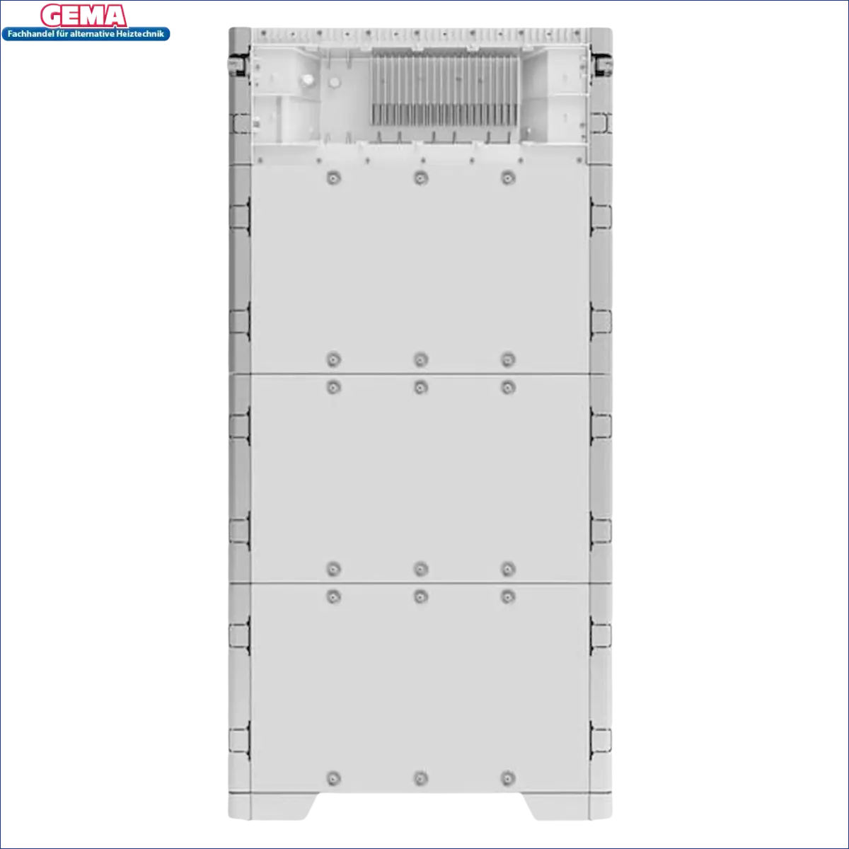 Weiße modulare Batteriespeicher für 10 kWp Photovoltaikanlage mit 10kW Speicher