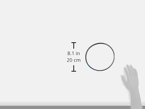 Messung eines kreisförmigen Objekts mit Durchmesser von 20 cm (8.1 in) und Hand zur Größenveranschaulichung.