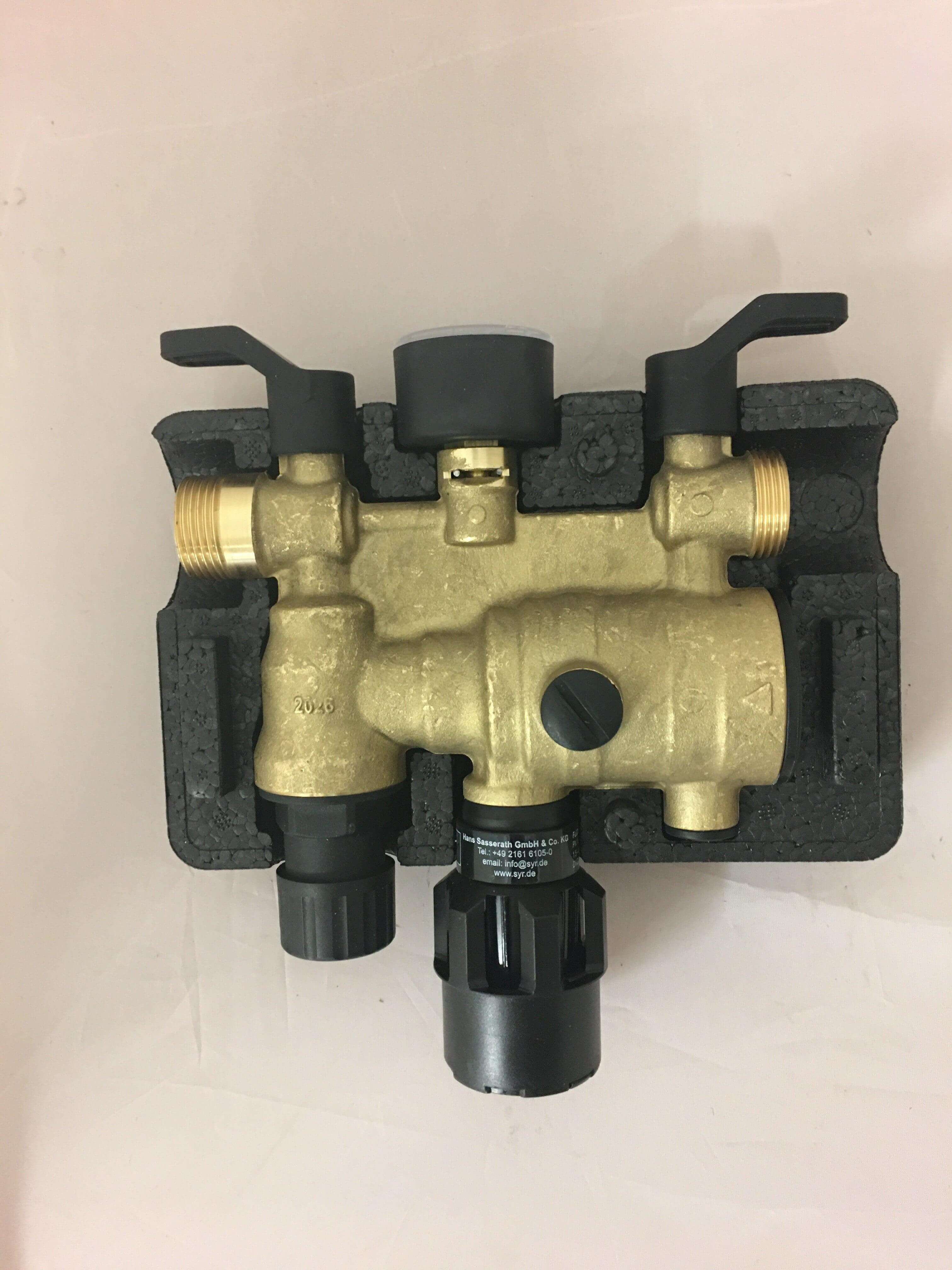 Brassene automatische Heizungs-Füllarmatur mit schwarzen Griffen und 1px solid Füllarmatur