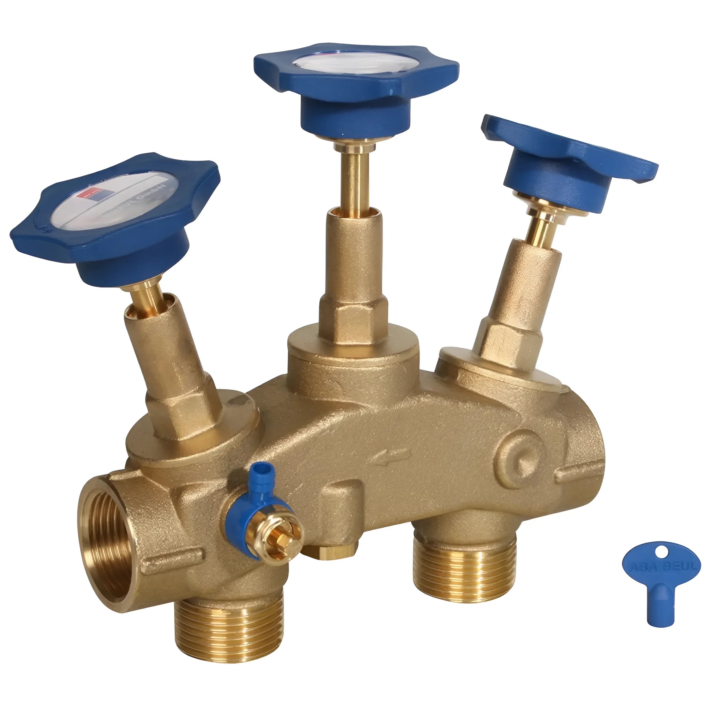  🎛️ Wasserenthärtungsanlage Ventile - hohe Qualität mit 3 regulierbaren Blauen Griffen für effektive Wasserentkalkung 💧
