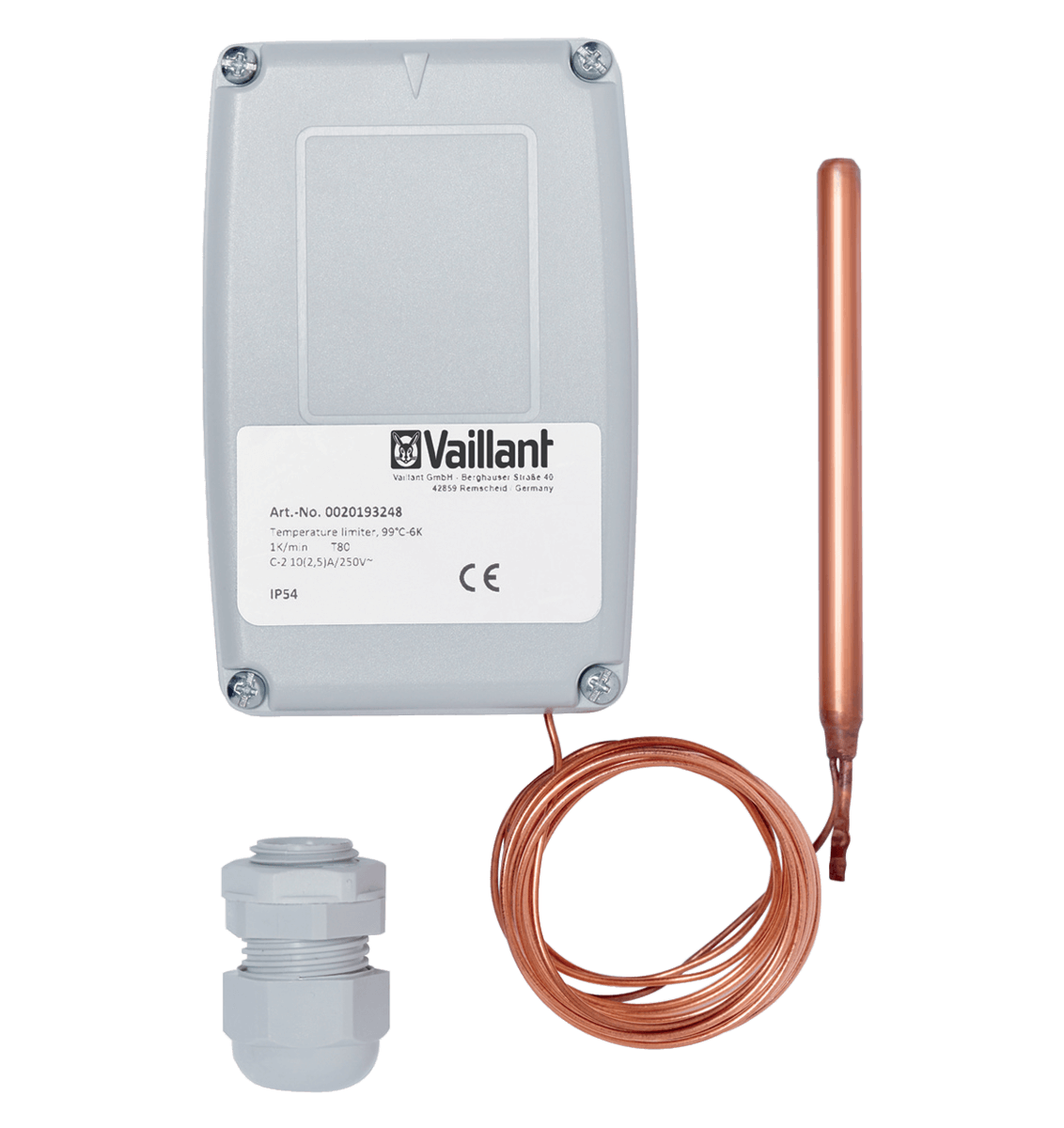 Vaillant Solarpaket Temperaturfühler mit Kupferstift und Kabelverschraubung für Solarstation VMS