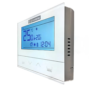 Weiße digitale Thermostat Zimmerregler Master für Wochensteuerung und Boilers mit Hintergrundbeleuchtung