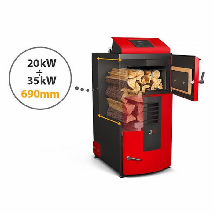 Attack SLX chaudière combinée pour bois et pellets 30 kW