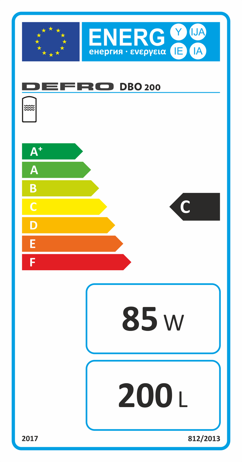Defro DBO 200 accumulateur de chaleur avec échangeur de chaleur de 1,9 m² – 200 litres