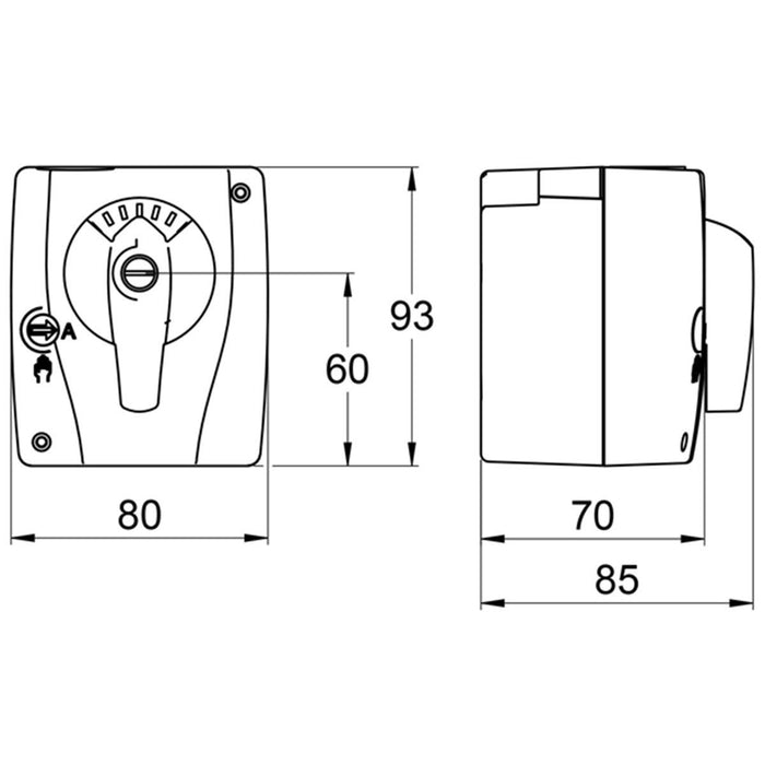 LK 950 moteur de position 230 V 5 NM