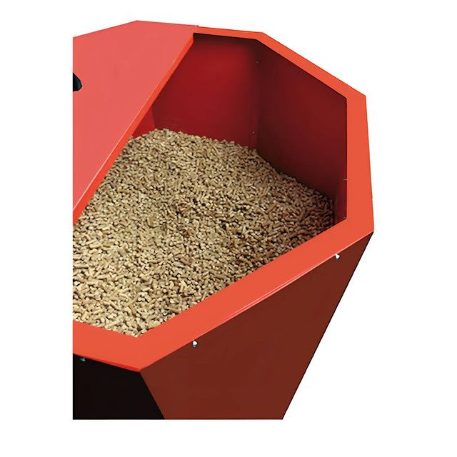 Atmos Pelletsilo mit kompakter Bauweise für effiziente Pelletlagerung.