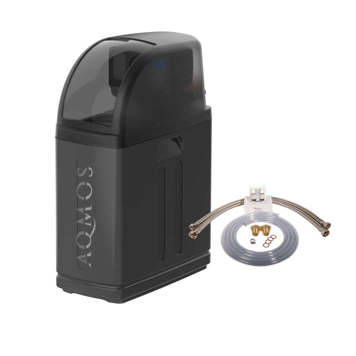 Aqmos adoucisseur d'eau R2D2-32 BLACK EDITION avec kit de raccordement 1"