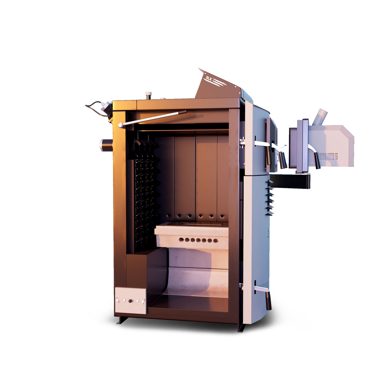 Kombinovaný kotol Attack SLX 35 kW - drevo a pelety - účinný & Versatilný