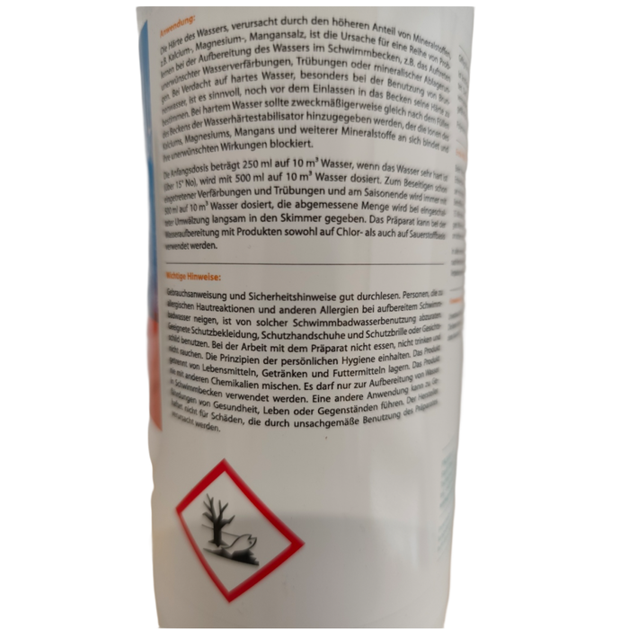 Produktbeschreibung für Wasserhärtestabilisator: 🏊‍♂️ Effektive Lösung für klares Wasser mit Mineralien-Bindung. 💧⚠️