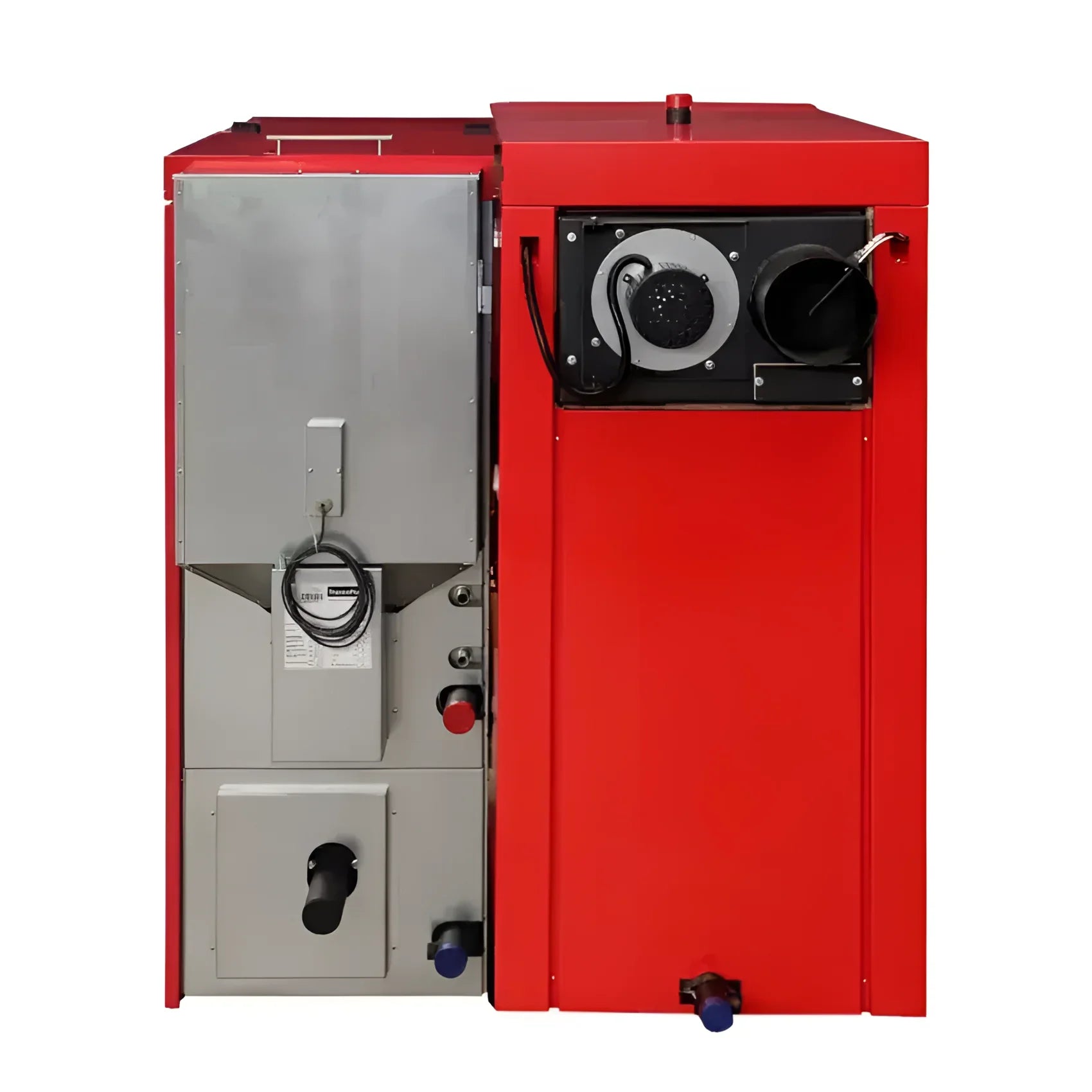 Rote und graue Heizkessel Thermoflux PID Logic Kombi 45 kW für effiziente Wärmeversorgung