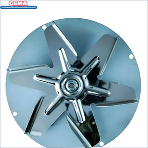Shiny metal fan blade assembly for Abgasgebläse Thermoflux Pelling Eco with konstant Heizleistung