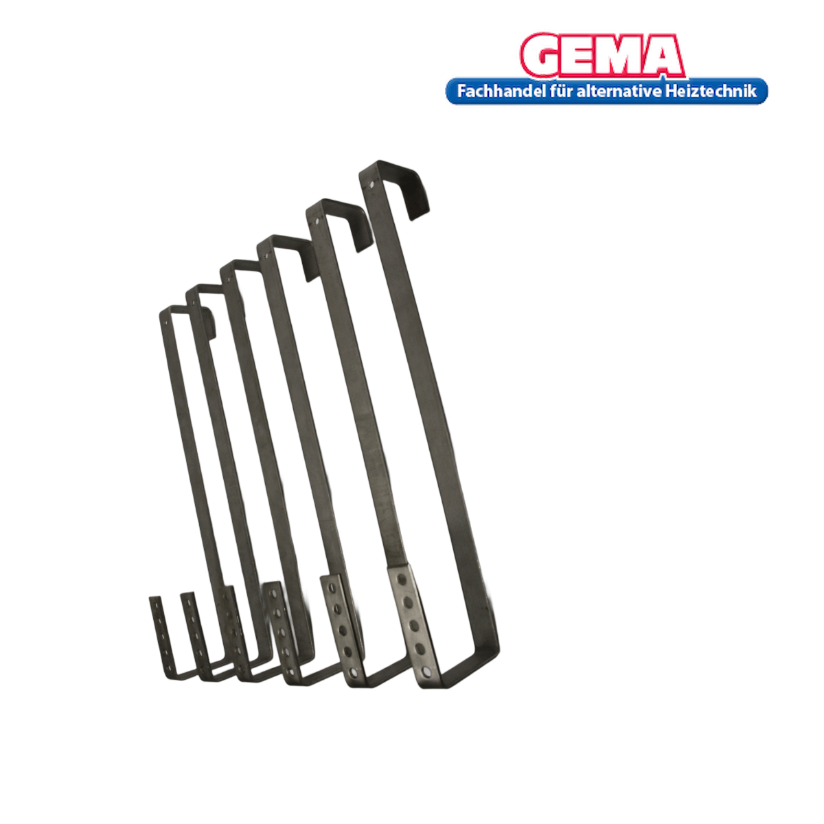Dachhaken HP22, dunkle Metallelement-Halter mit perforierten Enden, Sunex Dachhaken