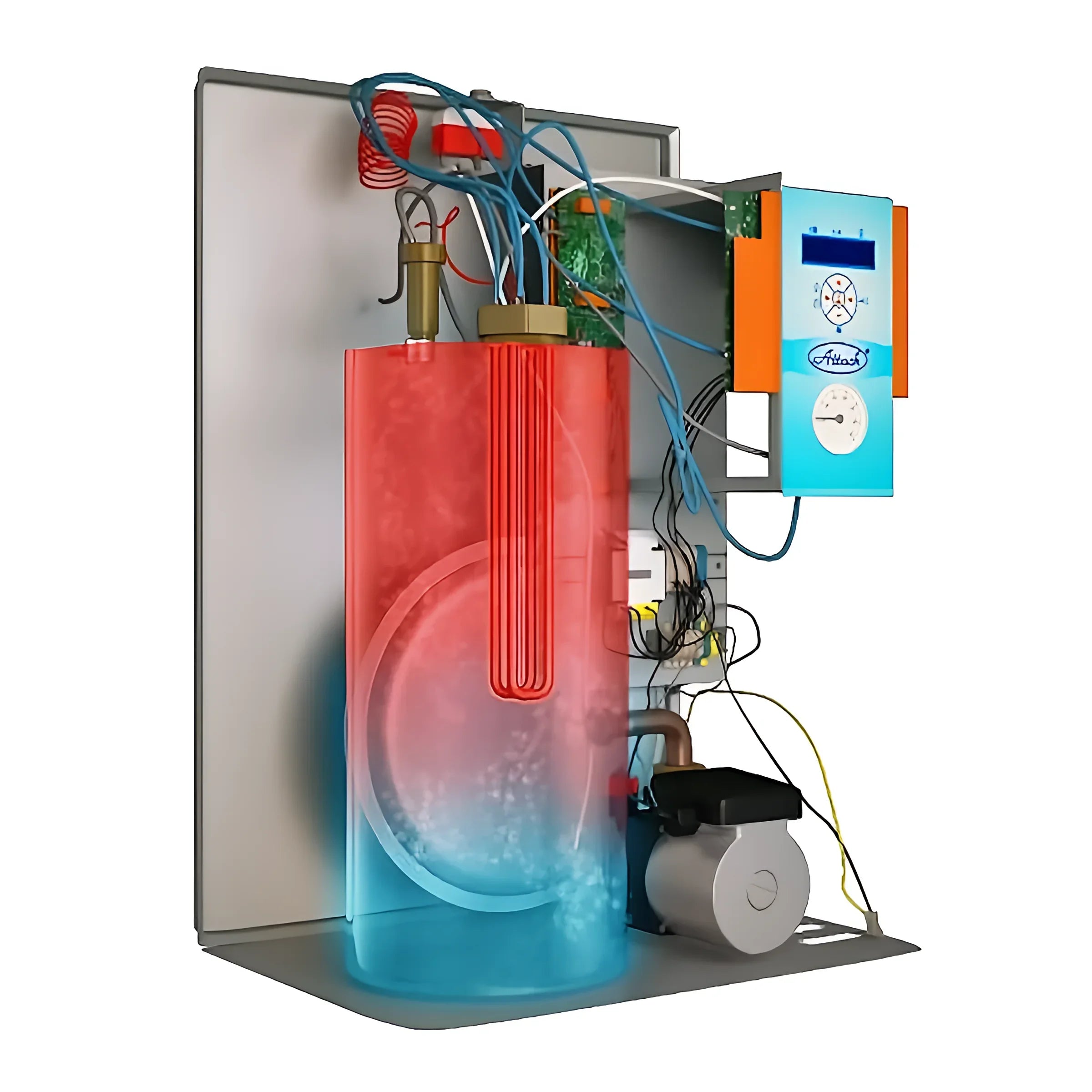 Wall-mounted elektrokessel Attack Electric Easy mit sichtbaren Komponenten für effiziente Wassererwärmung