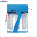 Blaues Wasserfiltersystem.