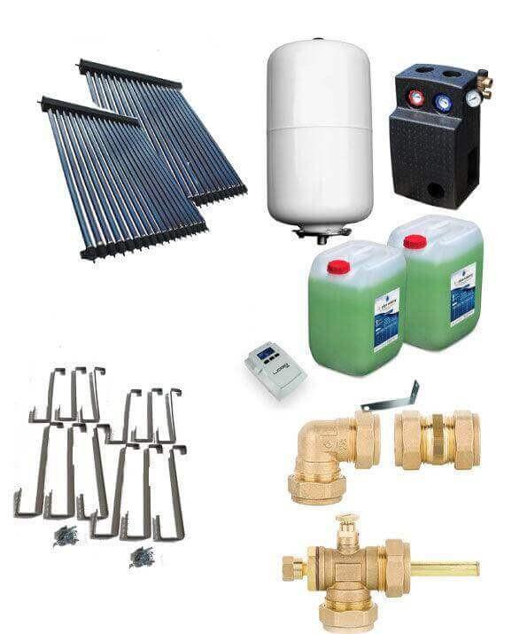 Solarpaket Röhrenkollektor HP22 Schrägdach 7,22 m².