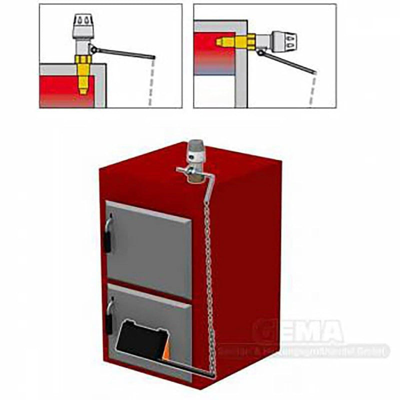 Caleffi Feuerzugregler für Festbrennstoffkessel - GEMA Shop