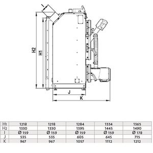 Defro Komfort Ekopell 25 kW mit Scheitholzfunktion - GEMA Shop