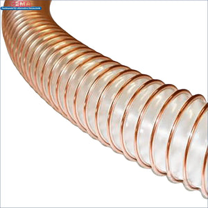 Flexible transparenter Defro Pelletschlauch mit kupferfarbener Verstärkung für Boiler-Zubehör