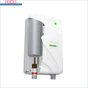 Weißer Durchlauferhitzer Neo 230V für kleineren Warmwasserbedarf, ideal für effizienten Gebrauch
