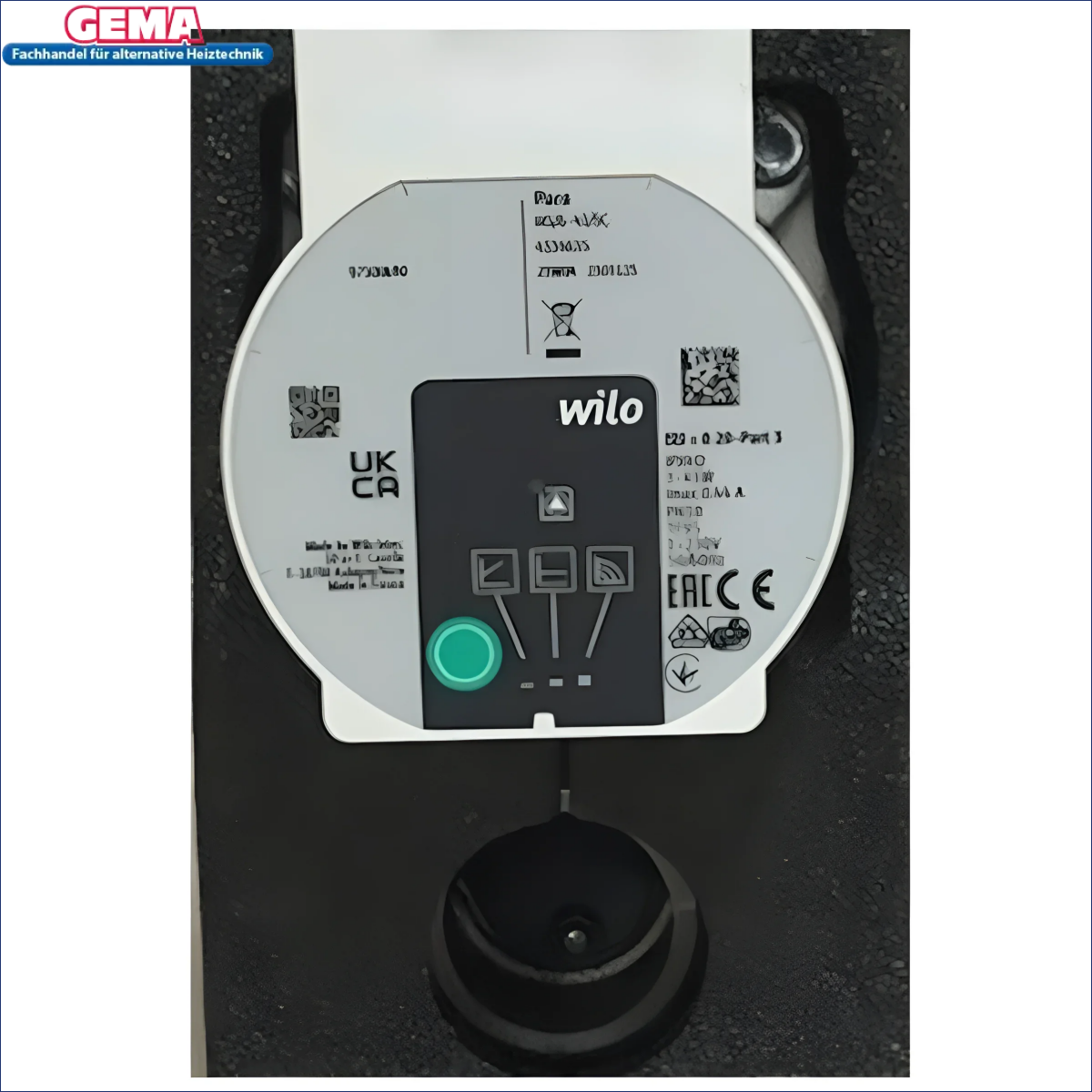 Bild eines Wilo Kreislaufpumps mit Steuerung für die ESBE LTC361 60°C Ladeventileinheit in Heizsystemen