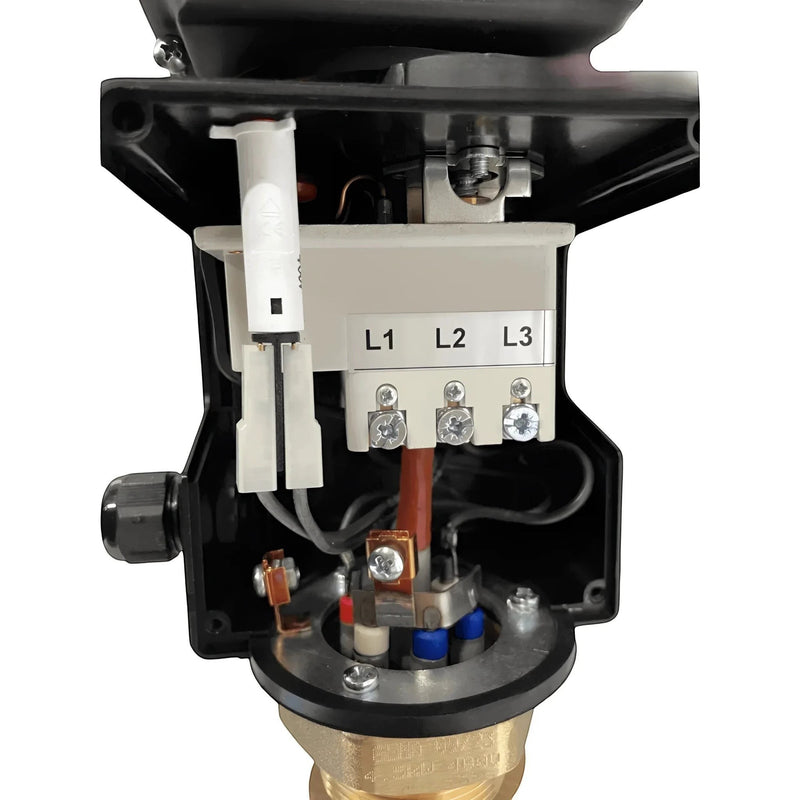 GEMA Shop Boîtier de raccordement pour cartouche chauffante électrique avec thermostat et bornes L1 L2 L3 pour le branchement électrique