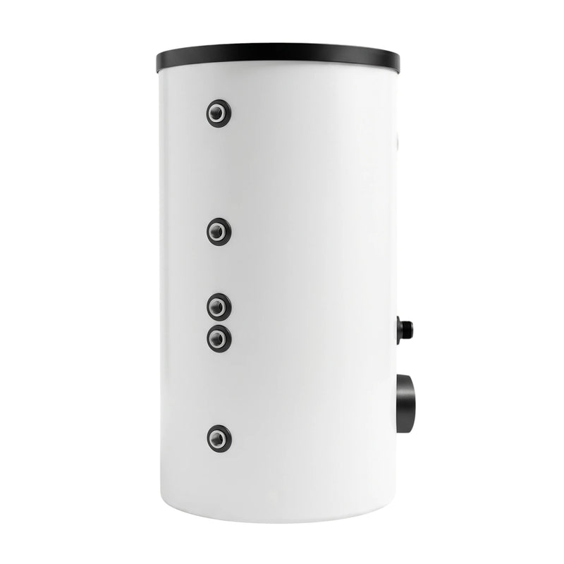 GEMA Shop Sunex Fish S16 Ballon thermodynamique blanc avec deux échangeurs de chaleur et raccords pour eau chaude sanitaire