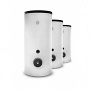 GEMA Shop Sunex Fish S16 Ballon d'eau chaude avec deux échangeurs thermiques au design blanc pour systèmes de chauffage efficaces