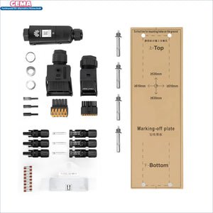 Solarpanel-Installation Kit für 8 kWp PV-Anlage mit Huawei Sun2000-8KTL-M1, Hybrid Wechselrichter und Solar Kabel 6mm²