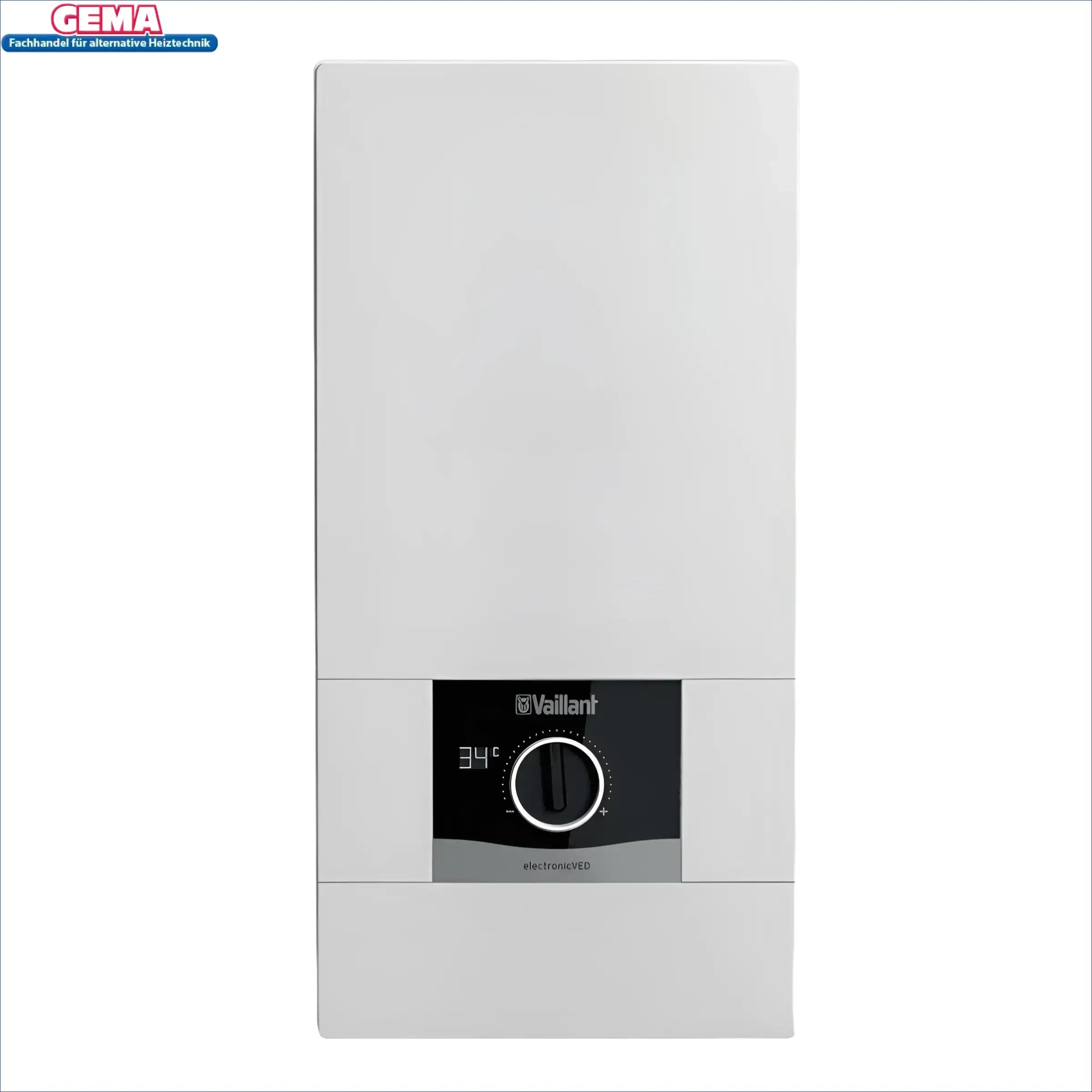 Weiße Vaillant Durchlauferhitzer elektronisch gesteuert 400V 50Hz für effiziente Warmwasserbereitung