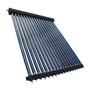 Solarpaket Röhrenkollektoren für Flachdach 🌞 - Effiziente Heiztechnologie für Pelletkessel System. 🔥
